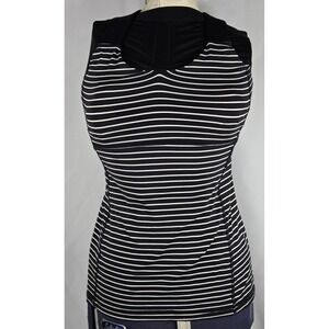 Lululemon Cool Racerback Tank Top‎ Striped Athletic Workout Top Women's Size 6
